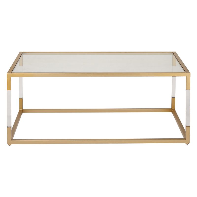 Metal and Glass Coffee Table Gold - Olivia & May, 1 of 6