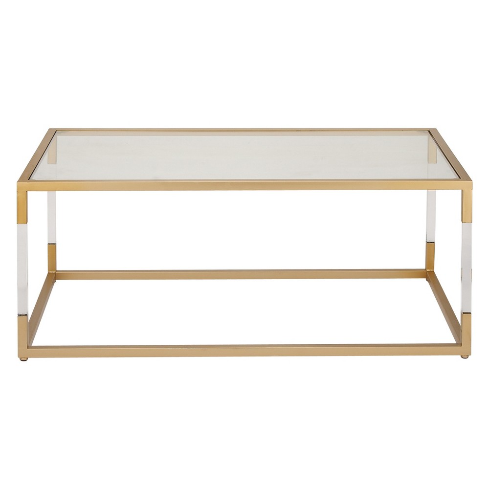 Photos - Coffee Table Metal and Glass  Gold - Olivia & May