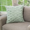 HGTV Art Deco Brushed Faux Fur Pillow Snowbound 14 x 20 inches - 2 of 4