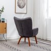 NicBex 1pc Accent Chair Silky Velvet Tufted Lounge Chair with Ottoman Reading Chair Comfy Chair for Living Room Bedroom Studio - 4 of 4