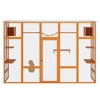 Window Cat Outdoor Cat Enclosure Large Cat House With 6 Platforms 2 Cozy Condos And 1 Bridge For Multiple Cats Pets Cat Scratching Board And Post - 2 of 4