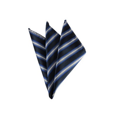 TheDapperTie - Men's Stripe Woven 10 Inch x 10 Inch Pocket Squares Handkerchief