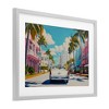 Stupell Industries Classic Car in Tropical Town Framed Print Under Glass Art, Gray, 23" x 17" - 2 of 4