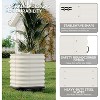 Portable Elevated Planter Box with Integrated Reservoirs – Corrosion-Resistant Steel Plant Bed with Stabilizing Wheels & Wave Sides - 2 of 4