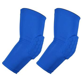 Unique Bargains 2pcs Elbow Brace Support Sleeve Elbow Pad Sleeve for Women Men Blue M Size