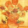 Carnation Home Fashions "Sunflowers" Museum Collection 100% Polyester Fabric Shower Curtain - Multi 70x72" - 3 of 3