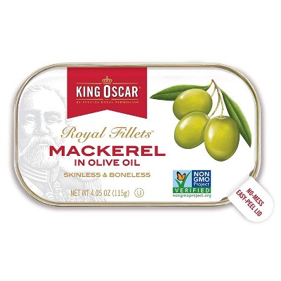 King Oscar Royal Fillets Mackerel in Olive Oil - 4.05oz