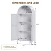 SUXXAN Metal Arched Cabinet with Glass Doors, Freestanding Display Cabinet with Adjustable Shelves, Assembly Required - 3 of 4