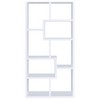Vynxaria White 8-Shelf Utility Storage Shelves Bookcase - 4 of 4