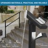 Handrails for Outdoor Steps, Upgrade Aluminium Hand Rail Fit 3 Steps, Stair Railing Kit with Installation Kit, Railings - 4 of 4