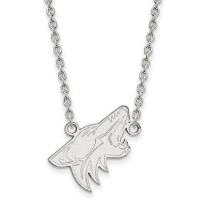Black Bow Jewelry Sterling Silver Arizona Coyotes NHL Necklace 18 Inch - 1 of 4