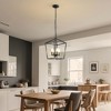 DORESshop 4-Light American Vintage Farmhouse Pendant Light, Black and Gold Birdcage Design, E12 Sockets, Non-Integrated Bulbs - 3 of 4