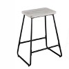 Set of 2 24" Carson Counter Height Barstools Driftwood - Steve Silver Co.: Metal Frame, Sled Base, Footrail - 3 of 4