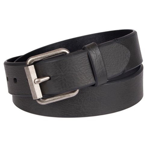 StacheMan's Dark Denim Blue Leather Tooled Belt