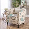 Barrel Shaped Accent Chair, Fabric Reading Living Room Side Chair, Single Sofa Seat, Home Decoration Upholstered Chair - 2 of 4