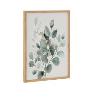 Kate & Laurel All Things Decor 12"x16" Gallery Modern Botanical Watercolor in Muted Teal Print by The Creative Bunch Studio Natural - 1 of 4