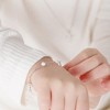 Girl's Chain & Freshwater Pearl Satelite Bracelet Sterling Silver - In Season Jewelry - 3 of 4