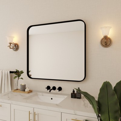 Wall-Mounted Mirror Rectangle Bathroom Vanity Mirrors Framed Mirrors Aluminum Framed Bathroom Mirror