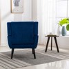 Dolonm 34.25 in.H Accent Chair, Modern Upholstered Armchair with Wooden Legs/Ergonomic Back for Home/Office - 4 of 4