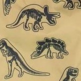 black dinosaur on beige background