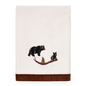 Avanti Black Bear Lodge Emb Bath Towel - 1 of 3