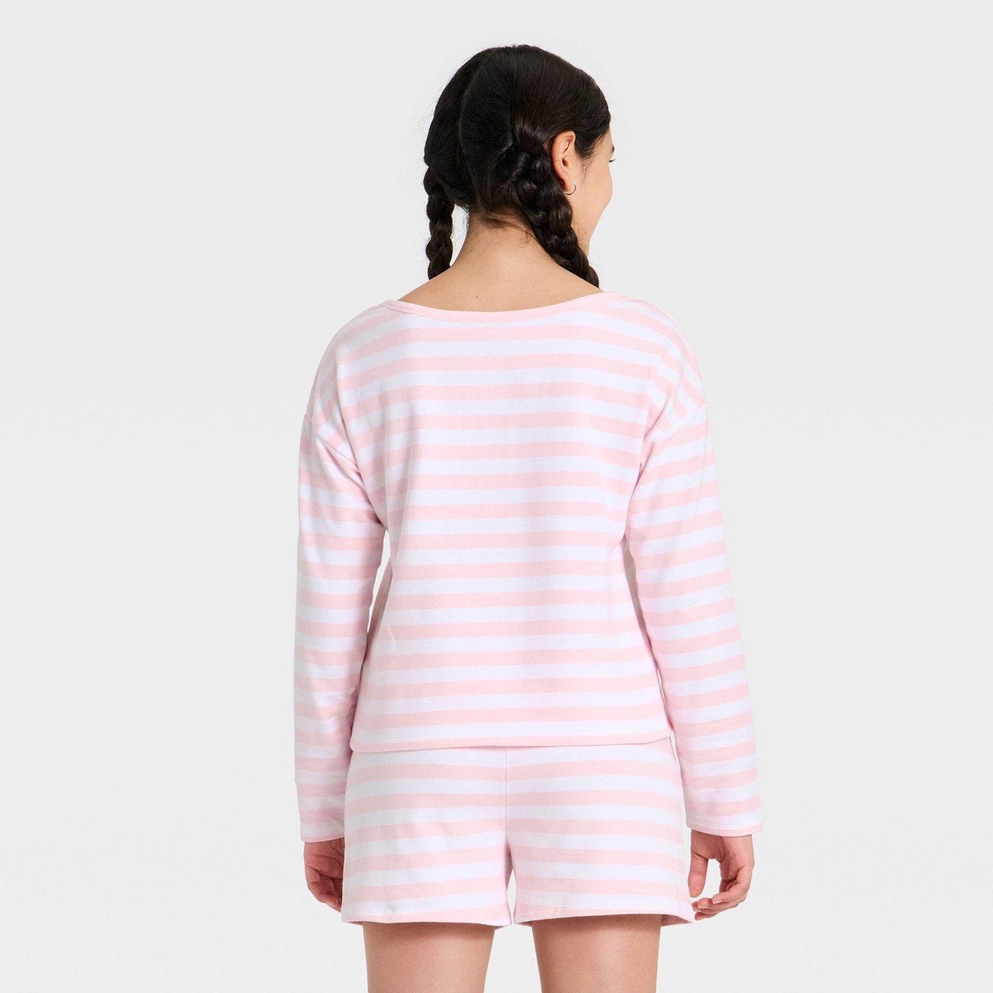 Топ Art Class Boatneck Striped Long Sleeve Top для девочек, цвет: Полосатый — фото 2