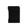 GlasFlength Nightstands Nightstand Modern Bedside Table Accent Bedside End Table with 2 Drawers for Bedroom Modern, Black, 16"*22"*24" - 3 of 4