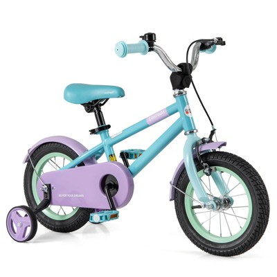 Infans 12" Kids Bike w/Adjustable Saddle Handlebar Removable Training Wheels Handbrake