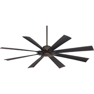 70" Possini Euro Design Defender Modern Industrial Indoor Outdoor Ceiling Fan Remote Control Oil Rubbed Bronze Damp Rated Patio - 1 of 4