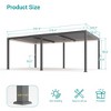 Sonkuki LED Louvered Pergola Aluminum Pergola Modern Outdoor Pergola with Adjustable Roof - 3 of 4