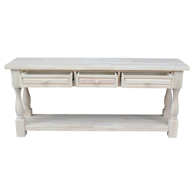 Tuscan Console Table - Unfinished - International Concepts, 6 of 11