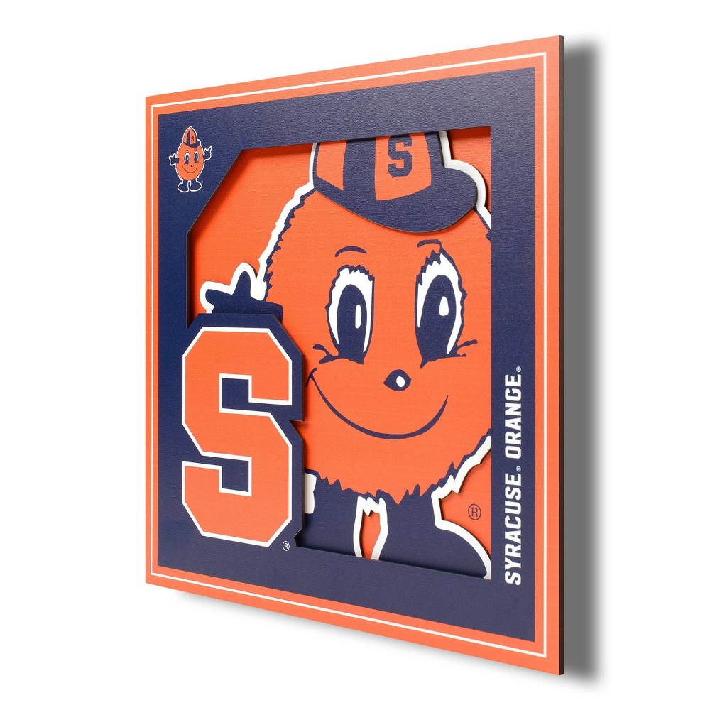 Photos - Other interior and decor NCAA Syracuse Orange 3D Logo Wall Art - Multilayered, Floating Mount, 12x1