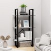 vidaXL Engineered Wood Storage Shelf, Freestanding Scandinavian Style Metal Shelves, Concrete Gray, Size: 23.6"x11.8"x41.3" - 2 of 4