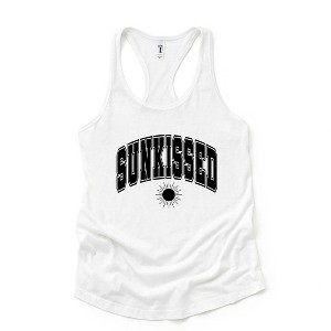 Simply Sage Market Women's Sunkissed Varsity Sun Graphic Racerback Tank - 1 of 2