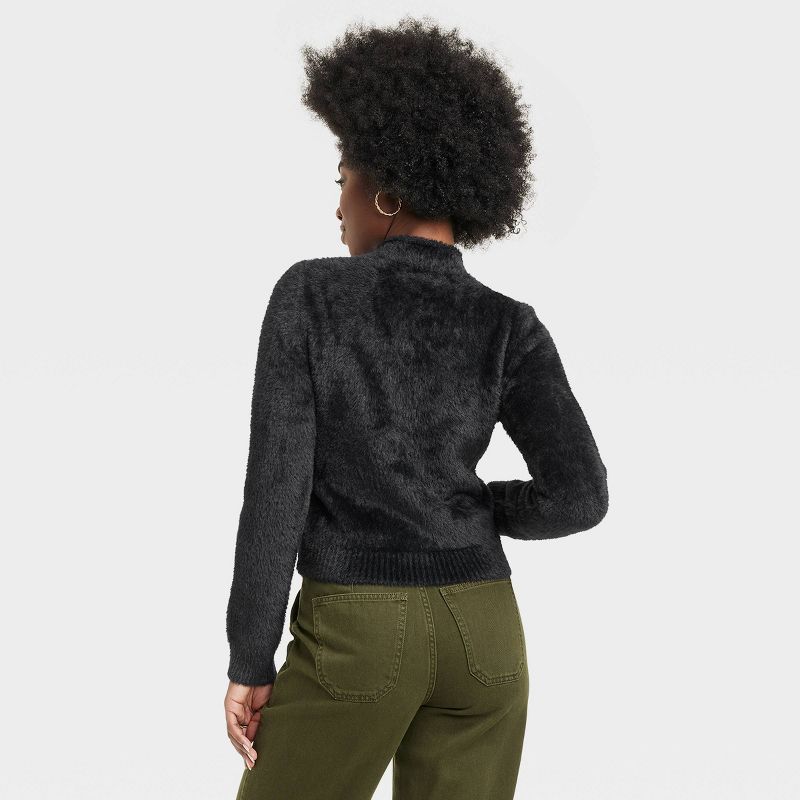 Women's Fuzzy Mock Turtleneck Pullover Sweater - Universal Thread™, 3 of 10