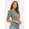 WEST K Women's Sabine Ruched Sleeve Knit Top - 2 of 4