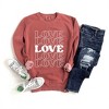 Simply Sage Market Women's  Garment Dyed Graphic Sweatshirt Love Stacked - 3 of 4