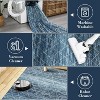 9'x12' Machine Washable Area Rug, Neutral Modern Design, Non-Slip, Foldable, Stain Resistant, Low Pile, Bedroom, Office, Kids Room, Blue - 4 of 4
