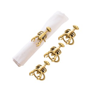 C&F Home Gold Lobster Napkin Rings Set of 4 - 1 of 4