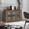 Galano 3-Door Sideboard with Mirrored Cut-Out Storage 45.7" W × 15.7" D × 29.3" H - 3 of 4