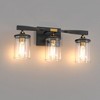 DORESshop 20 in. 3-Light Black and Gold Bathroom Vanity Light Fixtures Over Mirror, Ideal for Bathroom, Hallway, Bedroom - 4 of 4