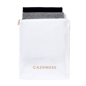 Cashmere Wool Sweater Storage Bag Pouch with integrated Cedar Wood - 1 of 2