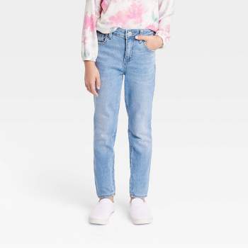Girls' Mid-rise Knit Waist Pull-on Skinny Jeans - Cat & Jack™ Medium Wash 4  : Target