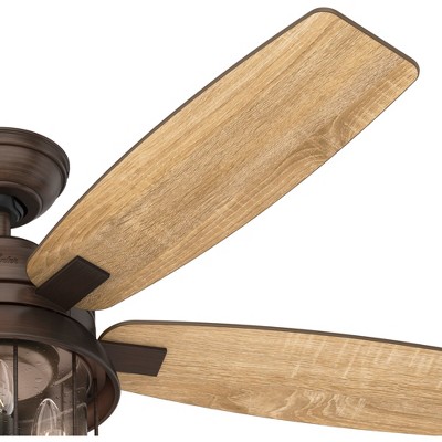 52" Weathered Copper Ceiling Fan with Light and Remote