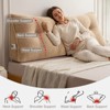 Soft Wedge Teddy Velvet Headboard Pillow w/ Side Pocket - PP Cotton Filled, Triangular Backrest Cushion for Dorm Bed - 4 of 4