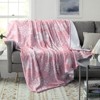 Lomsoe Pink & White Snowflake Flannel Blanket - Soft Flannel All-Season Bedspread/Throw - Cozy Bedding for Christmas, New Year's. - 3 of 4
