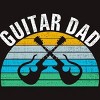 Men's Design By Humans Retro Dueling Electric Guitar Dad By DragonTee T-Shirt - 2 of 2