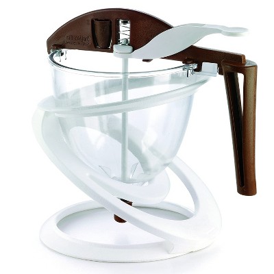 Silikomart Chocolate and Batter Dispenser Funnel with Base and 3 Assorted Tips, 28 Oz