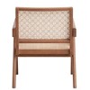 Rattan Accent Chair with Cushioned Seat and Back, Natural Finish and Sturdy Wooden Legs for Living Room - 4 of 4