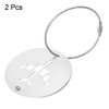 Unique Bargains Aluminium Lightweight Backpack Identifier Card Travel Luggage Tags 2 Pcs - 3 of 3